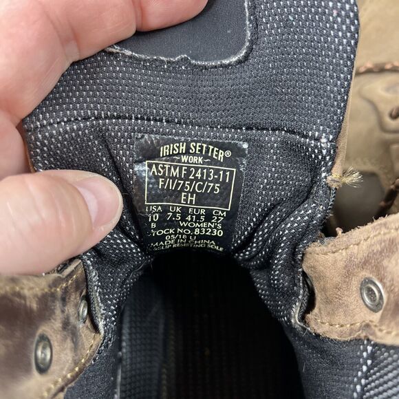 Red Wing Irish Setter Womens 10B KASOTA  6" Waterproof Leather Safety Toe Boot - Picture 2 of 6